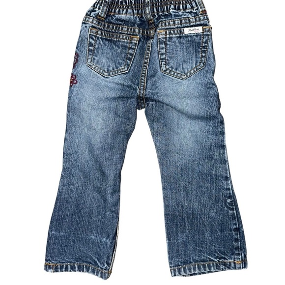 LEVI STRAUSS Girls 24 Months Blue Jeans Faded Butterfly Stonewash 100% Cotton - Picture 2 of 7